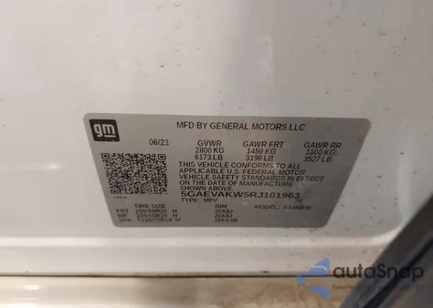 2024 Buick Enclave Essence Awd from USA, damaged, VIN 5GAEVAKW5RJ101963